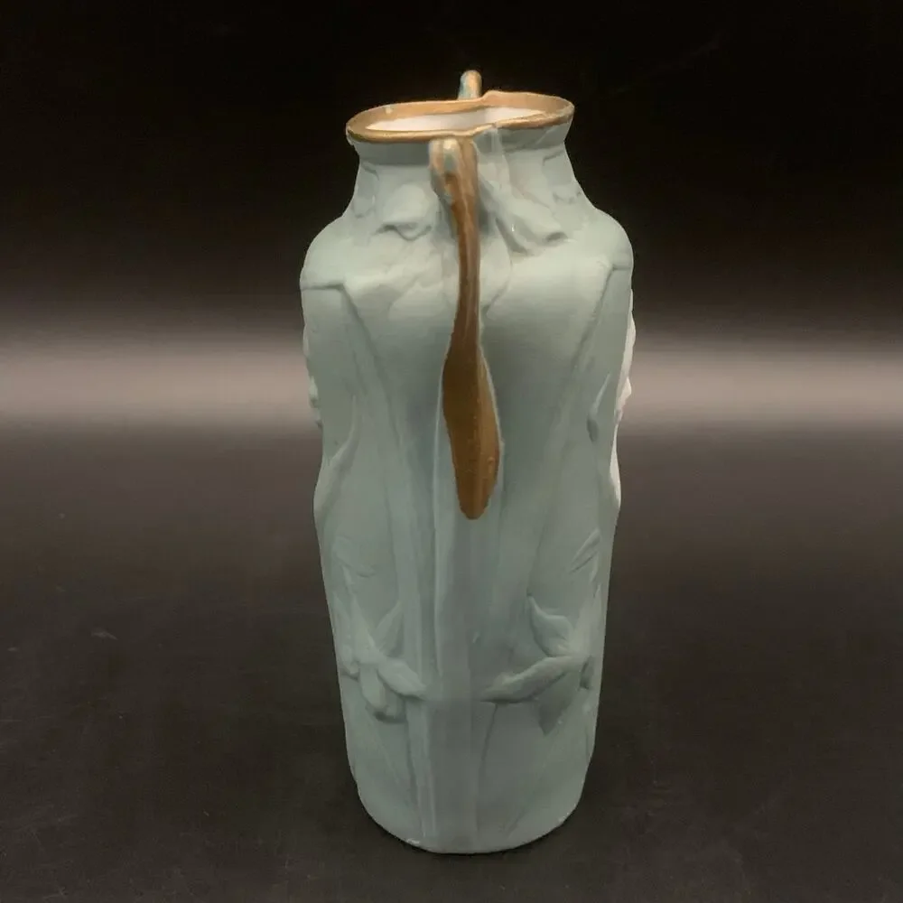 1910’s Schafer & Vater German Art Nouveau Jasperware Bisque Porcelain Bud Vase